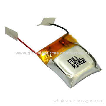 Li-polymer Battery with 260mAh Capacity, Circuit Module Protection and Wire Leads